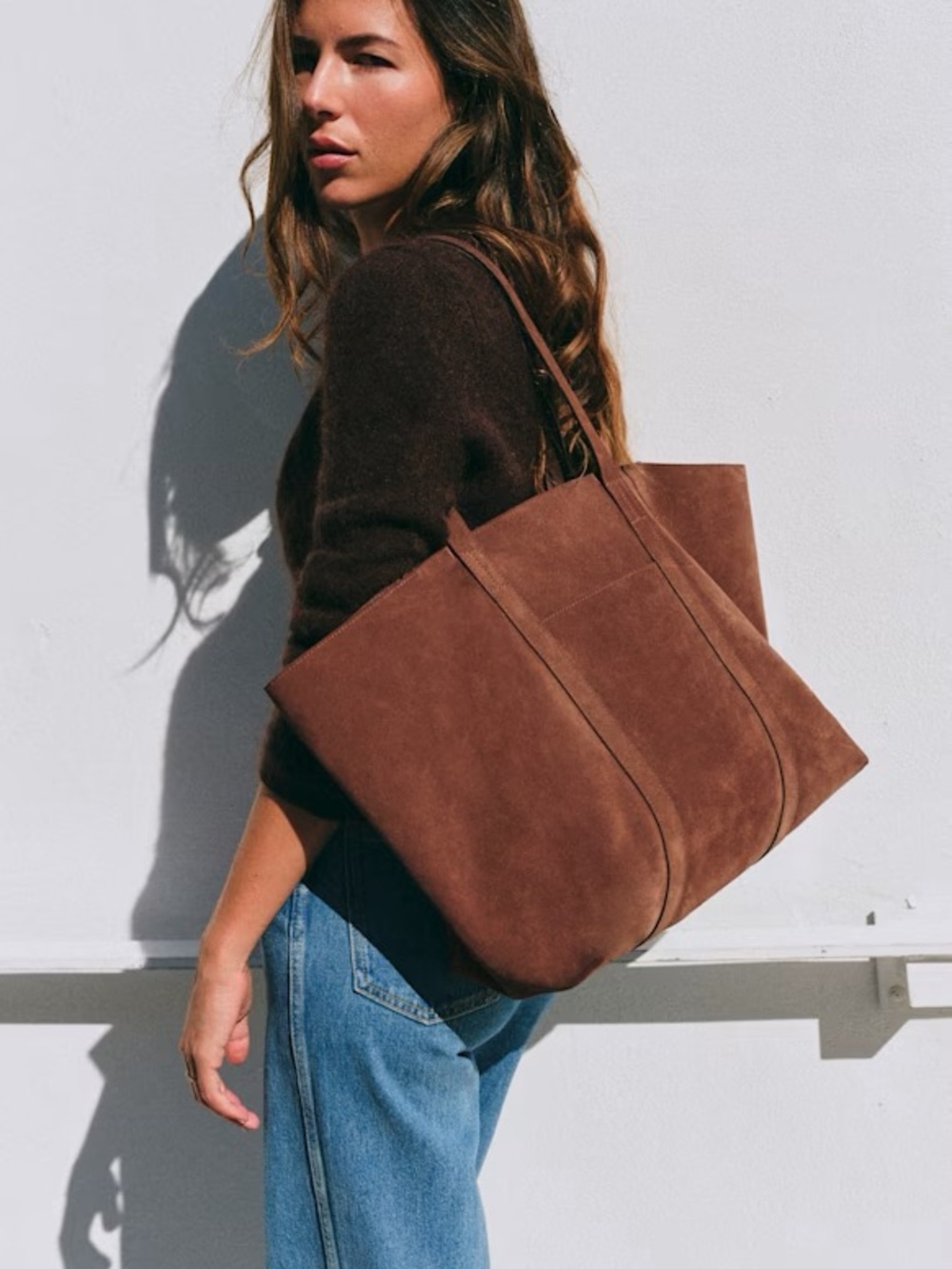 NWT Sézane Gabin Bag in Chocolate - Picture 2 of 13